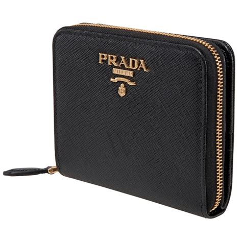 prada black tessuto wallet|prada black wallet price.